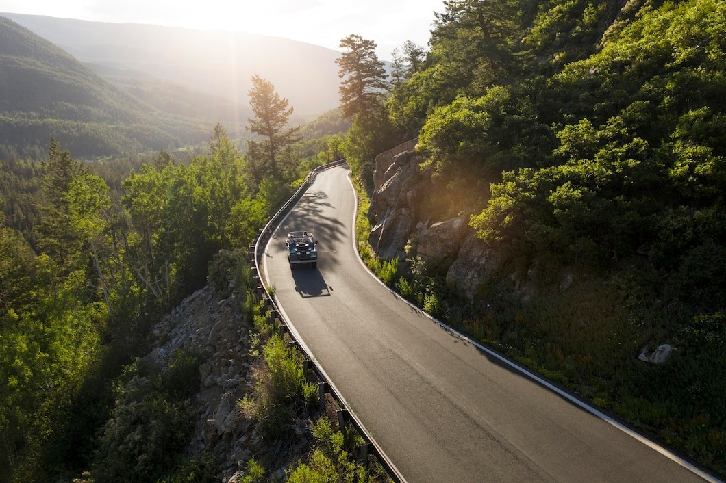 beautiful mountain road landscape